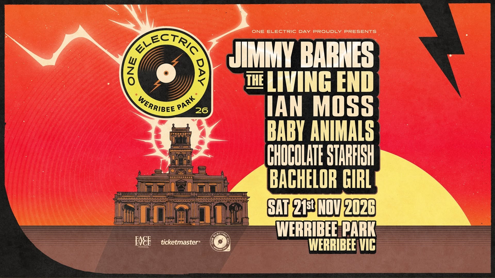 One Electric Day – Werribee Park – Saturday 21st November 2026