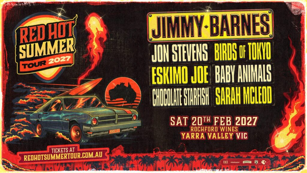 Red Hot Summer Tour – Jimmy Barnes – Rochford Wines – Saturday 20th Feb 2027